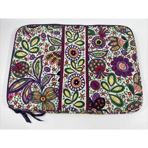 Vera Bradley laptop computer case Viva La Vera flowers multicolor 17" x 11"